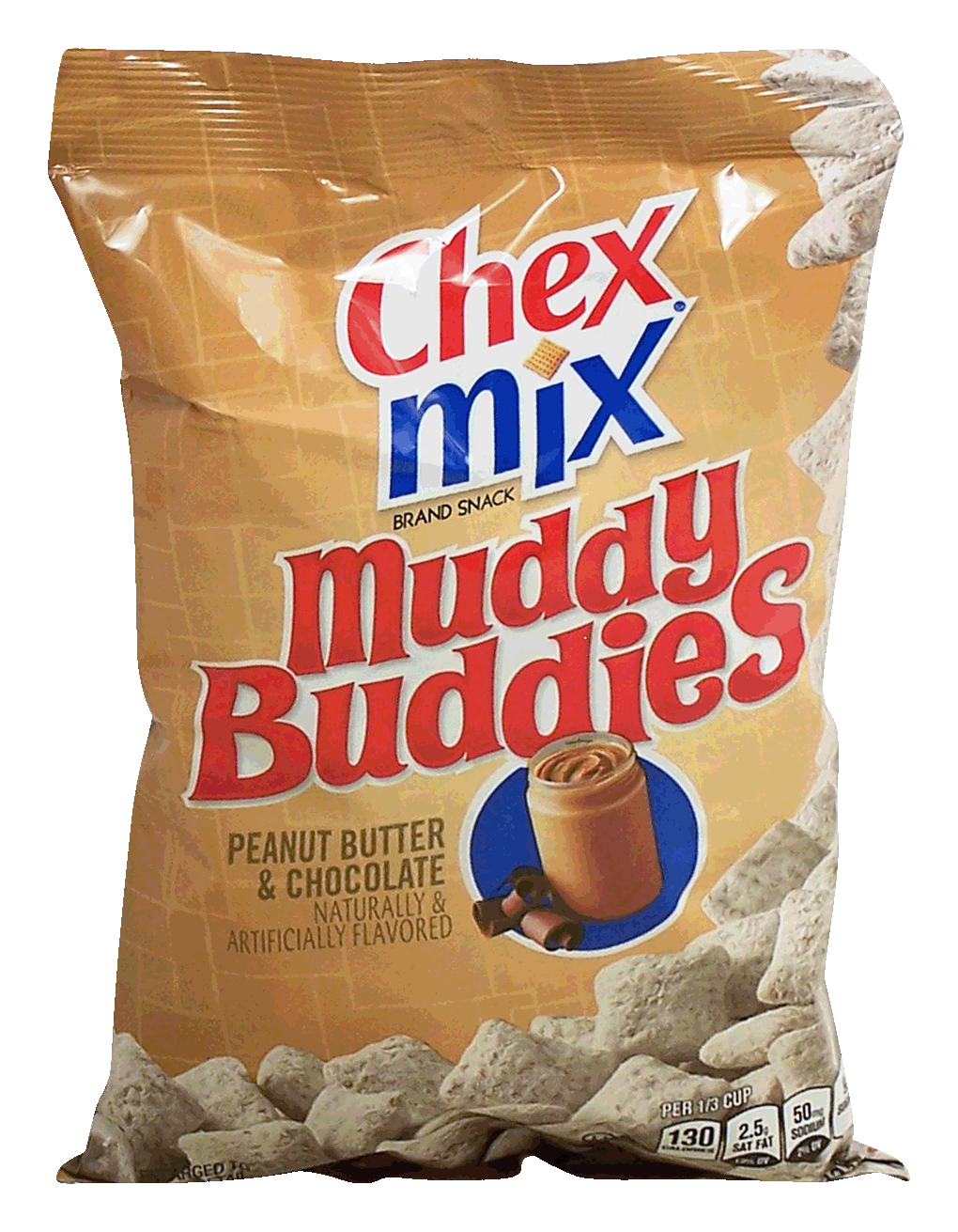 Chex Mix Muddy Buddies peanut butter & chocolate flavored snack mix Full-Size Picture